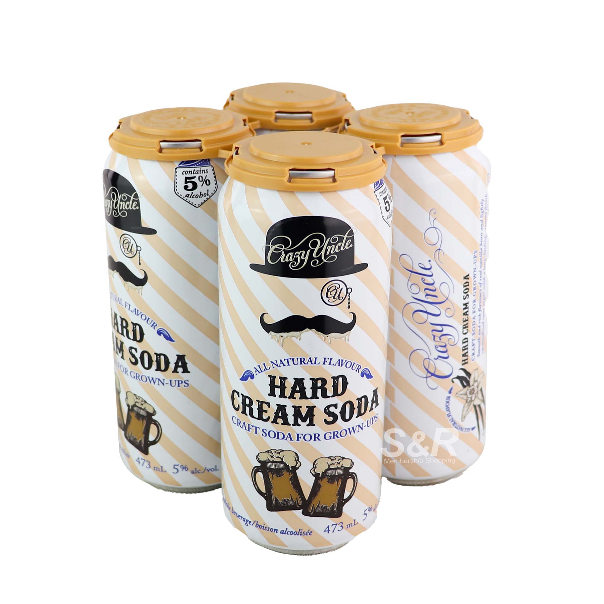 Crazy Uncle Hard Cream Soda (473mL x 4pcs) Crazy Uncle Hard Cream Soda (473mL x 4pcs)